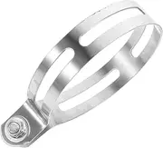 Clamp Motorcycle Motor Bike Bracket Clip Bikes Pipe Clamp Hanger Adjustable Hose Clamp Exhaust Tacking Band Silver Stainless Steel
