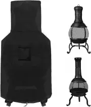 Chiminea Cover Waterproof Patio Chiminea Fire Pit Cover Heavy Dutty (25" D X 50