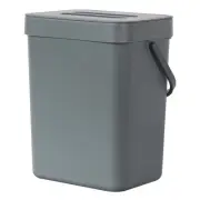 Puro Wall-Mounted Trash Can with Lid, 1.32 Gal / 5L Hanging Trash Can, Small ...