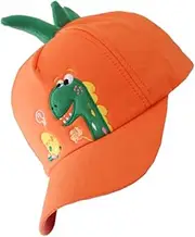[COLLBATH] Fashionable Boys and Girls Baseball Cap Wide Brim Sun Hat Outdoor Peaked Cap for Children Orange