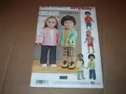 Simplicity Pattern 8576 Unisex 18" Casual Doll Clothes Awesome Styles ~ Uncut