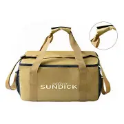 (Yellow M)Camping Cookware Storage Bag Waterproof Outdoor Travel Tableware FF