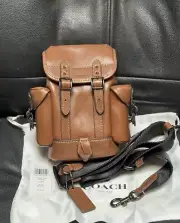 Coach Hitch Backpack 13 IN Leather Men’s Backpack CE505 In Redwood