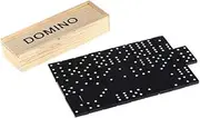 ORFOFE 1 Set Wooden Domino Blocks Set Black Dominoes Elegant Storage Box for Family Fun and Interactive Play Travel Game for Parents