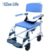 EZee Life Aluminum 18" Shower Commode Chair