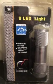 New Champion Quality Tools Mini Aluminum 9 LED Flash Light 20 Lumens