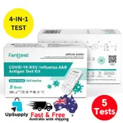 5x Fanttest 4-in-1 Rapid Antigen Test Kit (Nasal) COVID-19/RSV / Influenza / A&B