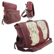 THE WALKING DEAD "DARYL WINGS MESSENGER BAG" Dead Red Daryl Dixon NEW