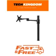 ATDEC SINGLE MONITOR DESK MOUNT, UP TO 8KG, VESA 75x75 , 100x100, BLACK, 10 YR W