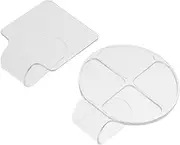 Gadpiparty 2Pcs Handheld Clear Acrylic Cosmetic Mixing Palettes for Makeup for Foundation and Manicure Comfortable Grip Design for Creating Custom Shades
