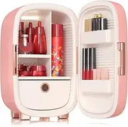 12L Compact Refrigerator Mini Portable Fridge for Skincare, Beauty Serum Home Office Dorm, Pink
