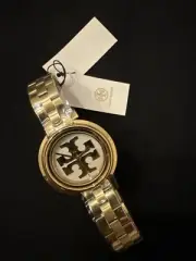 NEW Tory Burch Gold Miller Ladies Watch TBW6208 Logo NIB NWT