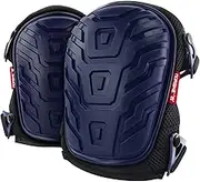 Norske Tools NMCP052 Heavy Duty Gel Professional Knee Pads with Slip buckle fastener System and Adjustable Elastic Straps
