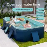 Above Ground Outdoor Swimming Pool Foldable Pool Rectangular Adult & Kiddie Pool