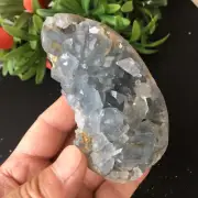 430g National Blue Celestite Crystal Geode Cave Mineral Specimen Mh1038