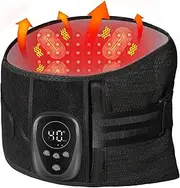 HONGJING Red Light Massage Back Brace for Lower Back Pain Relief, Rechargeable Lumbar Support Belt with Heating and Massaging for Herniated Disc, Scoliosis, Sciatica (XL)