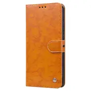 For Xiaomi Redmi Note 8 Pro Business Style Oil Wax Texture Horizontal Flip Leather Case, with Holder & Card Slots & Wallet(Yellow)