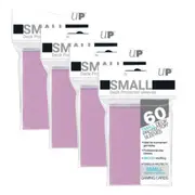 4x 60pc Ultra Pro Mini Deck Gaming Card Sleeve Acid Free Protector 62x89mm Pink