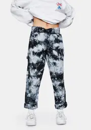 [The Ragged Priest X Kickers] Grey Acid Wash Combat Pants