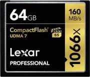 Professional 1066X 64GB Compactflash Card, up to 160Mb/S Read, for Professional