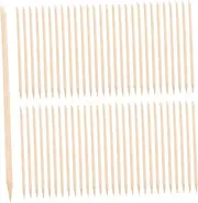 CANIGHT 100pcs Nail Art Sticks Wood Cuticle Pusher Sticks Manicure Tools Set Cuticle Trimmer Wood for Nail Art Cleaning