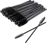 50pcs Extensions Mascara Wands Spoolie Brush Disposable Eyelash Cosmetic Cleansing Applicators Eyebrow Lash Comb Tool Kits Black Handle