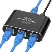 Ethernet Splitter 1 to 3 High Speed LAN Splitter 1000Mbps Gigabit RJ45 Ethern...