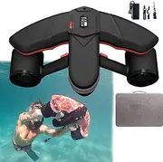 WhAeoy Underwater Thruster Scooter, OLED Screen(Available Operation Status), 3-speed Adjustment(2m/s Speed), Usage Time:60 Min, Waterproof Depth:40 M, with Action Camera Mount,Black