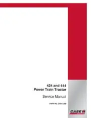 Case 424, 444 Power Train Tractor Service Manual Repair Shop Book