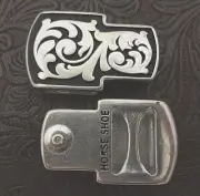 Pr Jeremiah Watt Ear Slides Western Horse Tack Headstall Hardware Blk 3/4 x 5/8