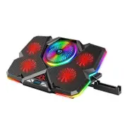 5 Fan Laptop Cooler with Usb Ports Touch Symphony Red