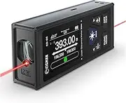 CIGMAN Dual Laser Distance Meter 393ft/120M Bilateral Laser Measurement Tool Rechargeable Laser Measure with M/in/Ft Multiple Units Multifunctional Laser Measure(Laser Level is Class II,Output<1mW)