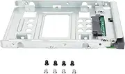XUMIUZIY 2.5in SSD to 3.5in Hard Drive Tray,Hard Disk Drive Mounting Bracket,Good Heat Dissipation Hot Swap Silver Caddy for Computer