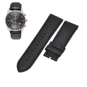FS4761 24mm Black Leather Watch Strap For Fossil