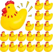 20Pcs Rubber Chicken Toys for Kids, Cute Yellow Chicks Squeak for Boy Girl Baby