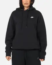 [Nike] Nike Club Pullover Fleece Hoodie Black/black/white - Size M M Black/Black/Whi