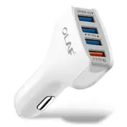 2PCS Quick Charge 3.0 4 Ports USB Car Charger for Samsung S9 S8 Plus Xiaomi Huawei WHITE COLOR