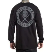 Sullen Men's Badge Of Honor Long Sleeve T Shirt Black (BK)