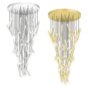 Milazo LED Pendant Light 60Lt 90w in Chrome, Gold