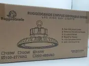 RuggedGrade 150 Watt LED High Bay UFO Corvus Dimmable Series Lights 5000K