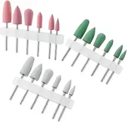 Nail Drill Bits Set 18 Silicone Nail Drill Bits for Cuticle Portable Practical for Salon or Home Nail Art