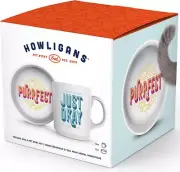 Genuine Fred Howligans - Mug + Cat Bowl - Purrfect, White