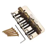 Wilkinson WBBC 4 Bass Bridge Brass Saddles Steel Plate Precision Jazz Gold