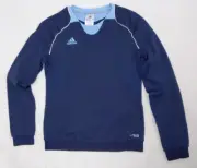 NWT ADIDAS S Sweatshirt Climalite Cotton Navy Blue Pullover Vented Womens