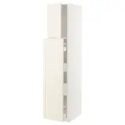 METOD / MAXIMERA hc w p-o func 1dr/4drw, white/Bodbyn off-white, 40x60x200 cm