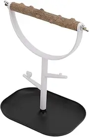Training Bird Stand, Grinding Teeth Grinding Claws T Shape Portable Bird Stand for Playing