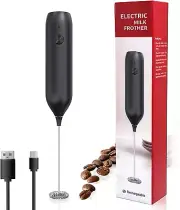 Portable Coffee Frother, USB Rechargeable Handheld Frother Handheld Milk Frother