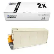 2x Eurotone Eco Cartridge Black for OKI C-7550-N C-7350-DN C-7550-HDN