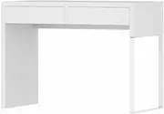 Artiss Computer Desk 102cm Length White Office Laptop Desks Study Student Table, Home Furniture for Room, with Drawers Wide Spacious Veneer Particle Board Desktop Metal Legs