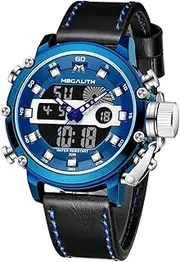 [MEGALITH] Mens Watches Waterproof Digital Military Sport Tactical Multifunction Heavy Duty Wrist Watches Fashion Mens Analog Quartz Alarm Stopwatch